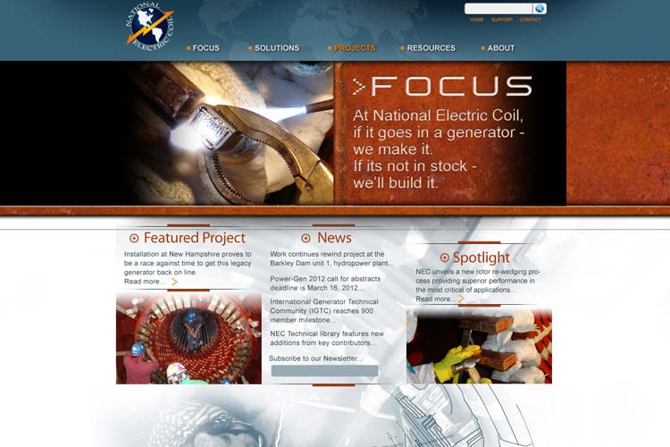 Website - National Electric Coil